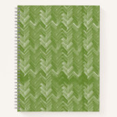 Zickzack Herringbone-Muster-Grün Notizblock (Vorderseite)