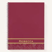 Zickzack Herringbone-Muster, luxuriös Notizblock (Vorderseite)