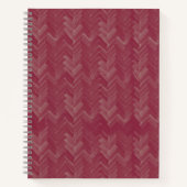 Zickzack Herringbone-Muster Luxus Red Notizblock (Vorderseite)