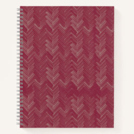 Zickzack Herringbone-Muster Luxus Red Notizblock