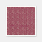 Zickzack Herringbone-Muster Luxus Red Serviette (Vorderseite)