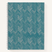Zickzack Herringbone-Muster Türkis Notizblock (Vorderseite)