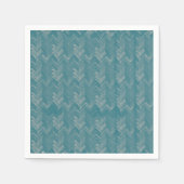 Zickzack Herringbone-Muster Türkis Serviette (Vorderseite)