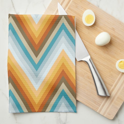 Zickzack Hintergrund-Muster Handtuch (Viertel Falte)