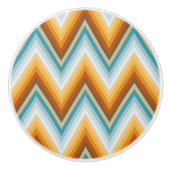 Zickzack Hintergrund-Muster Keramikknauf (Vorderseite)