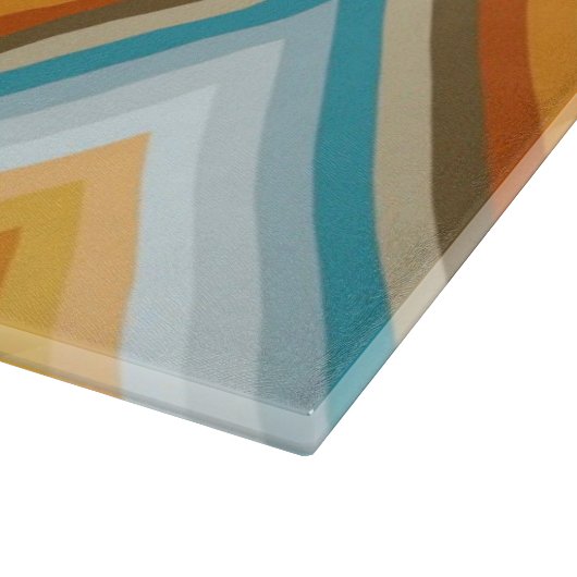 Zickzack Hintergrund-Muster Schneidebrett (Ecke)