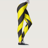 Zickzack Hintergrund schwarz und gelb Leggings (Rechts)