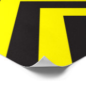 Zickzack Hintergrund schwarz und gelb Poster (Ecke)