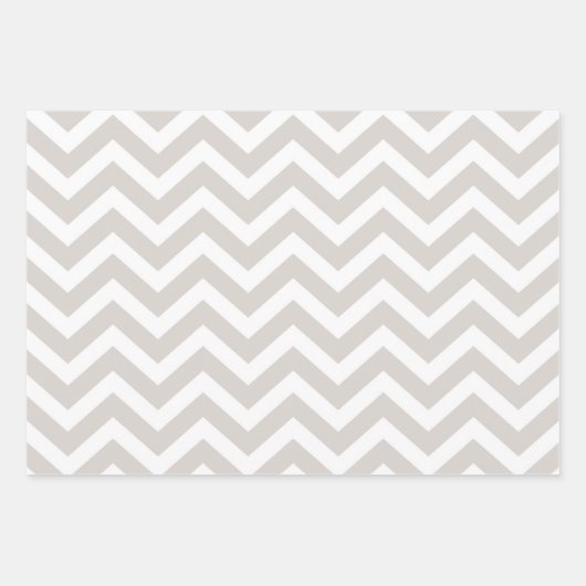 Zickzack Hochzeit von Silver Gray & White Thick Geschenkpapier Set (Vorderseite 2)