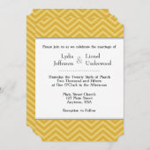 Zickzack Hochzeitseinladungen Einladung (Vorne/Hinten)