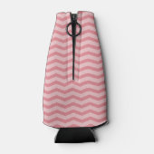 Zickzack Hochzeitsflaschenkühler aus Korallenrosa Flaschenkühler (Rückseite)