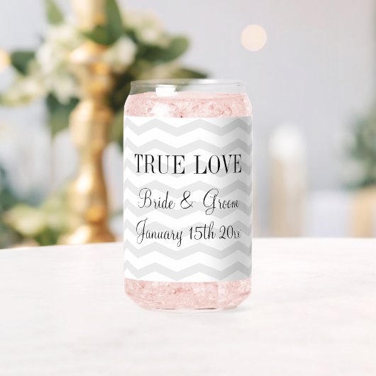 Zickzack Hochzeitskiste in Grautönen Dosenglas (Insitu (Hochzeit))