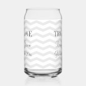 Zickzack Hochzeitskiste in Grautönen Dosenglas (Rechts)