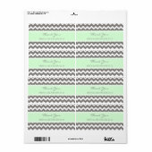 Zickzack Hochzeitsmarken mit grauer Minze (Vorne)