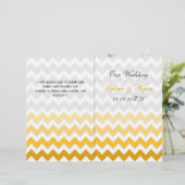 Zickzack Hochzeitsprogramm in Ombre (Stehend Vorderseite)
