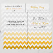 Zickzack Hochzeitsprogramm in Ombre (Vorne/Hinten)