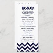 Zickzack Hochzeitsprogramme Programm (Vorne/Hinten)