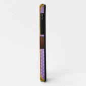 Zickzack Holzbrauner Lederlook Case-Mate iPhone Hülle (Hinten/Links)