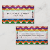 Zickzack Holzmuster #7 Visitenkarte (Vorne/Hinten)