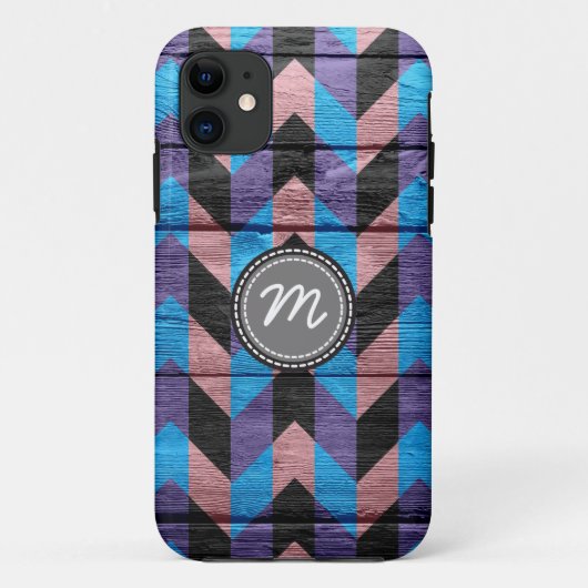 Zickzack Holzmuster Case-Mate iPhone Hülle (Rückseite)