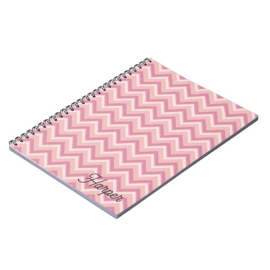 Zickzack Hübsches Notebook in Rosa Notizblock (Linke Seite)