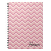 Zickzack Hübsches Notebook in Rosa Notizblock (Vorderseite)