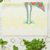 Zickzack Illustration der farbenfrohen Ibis Bird-B Geschirrtuch (Gefaltet)