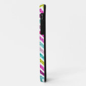 Zickzack Imitat-Glitzer-Regenbogen Coloful Girly Case-Mate iPhone Hülle (Hinten/Links)