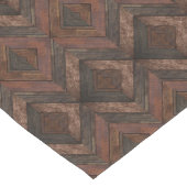 Zickzack Imitate Dunkelkörniges Holzmuster Großer Tischläufer (Ecke)