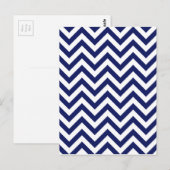 Zickzack in Blau und Weiß Postkarte (Vorne/Hinten)