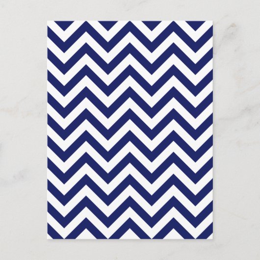 Zickzack in Blau und Weiß Postkarte (Vorderseite)