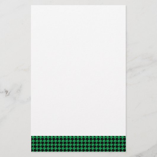Zickzack Karo grün und schwarz Briefpapier (Vorderseite)