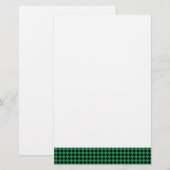 Zickzack Karo grün und schwarz Briefpapier (Vorne/Hinten)