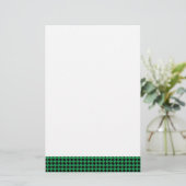Zickzack Karo grün und schwarz Briefpapier (Stehend Vorderseite)