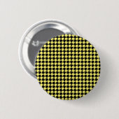 Zickzack Karos Gelb und Schwarz Button (Vorne & Hinten)