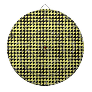 Zickzack Karos Gelb und Schwarz Dartscheibe