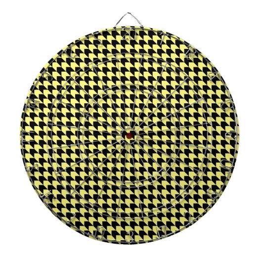 Zickzack Karos Gelb und Schwarz Dartscheibe (vorne)