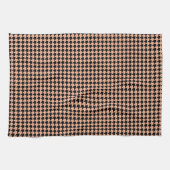 Zickzack Karos Melon und Black Geschirrtuch (Horizontal)