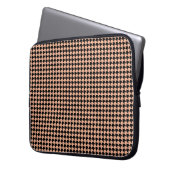 Zickzack Karos Melon und Black Laptopschutzhülle (Vorderseite Links)