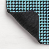 Zickzack Karos Sky und Black Mousepad (Ecke)