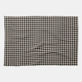 Zickzack Karos Tan und Black Handtuch (Horizontal)