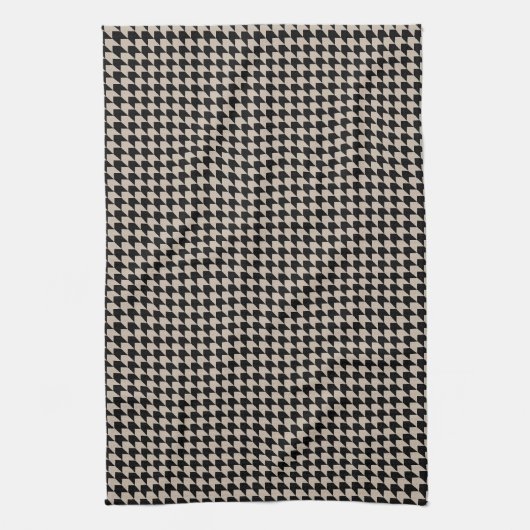 Zickzack Karos Tan und Black Handtuch (Vertikal)