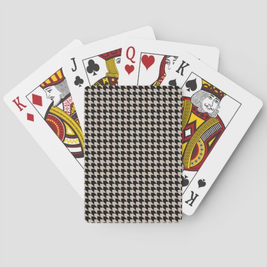 Zickzack Karos Tan und Black Spielkarten (Rückseite)