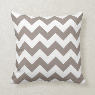 Zickzack-Kissen mit Khaki-Chevron Kissen