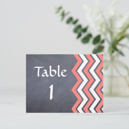 Zickzack Korallenkarten Postkarte (Stehend Vorderseite)