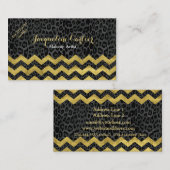Zickzack Kosmetologe von Black Leopard Visitenkarte (Vorne/Hinten)