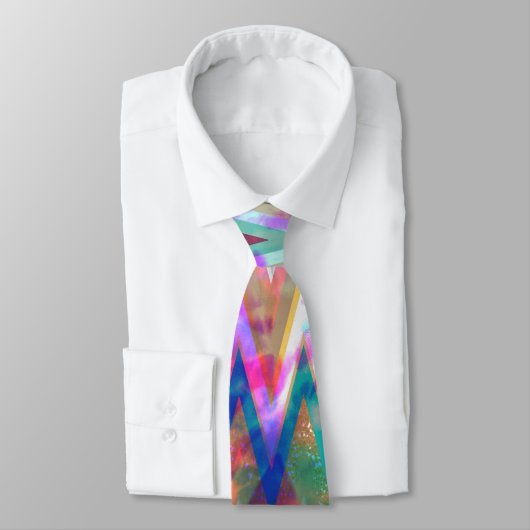 Zickzack Krawatte-Farbstoffe Imitate Glitzer Aquar Krawatte (Gebunden)