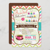 Zickzack Kuchen, Tee-Brautparty Einladung (Vorne/Hinten)