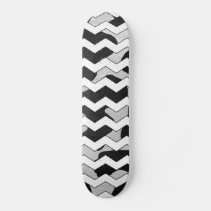 Zickzack Kuh schwarz und weiß Skateboard