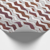 Zickzack Kuhbraun und Weißdruck Geschenkpapier (Ecke)